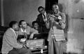 Masekela with Armstrong trumpet Jurgen Schadeberg 1954 3.jpg